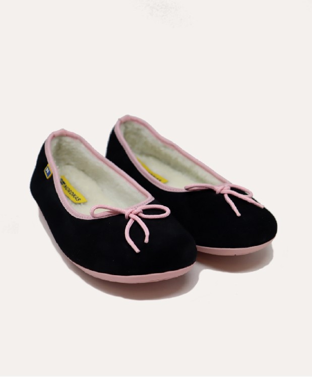nordikas ZAPATILLAS DE CASA MUJER AFELPADO NEGRO Ahorra y exporta