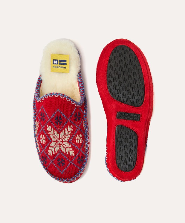 nordikas ZAPATILLAS DE CASA MUJER SNOW ROJO Última moda