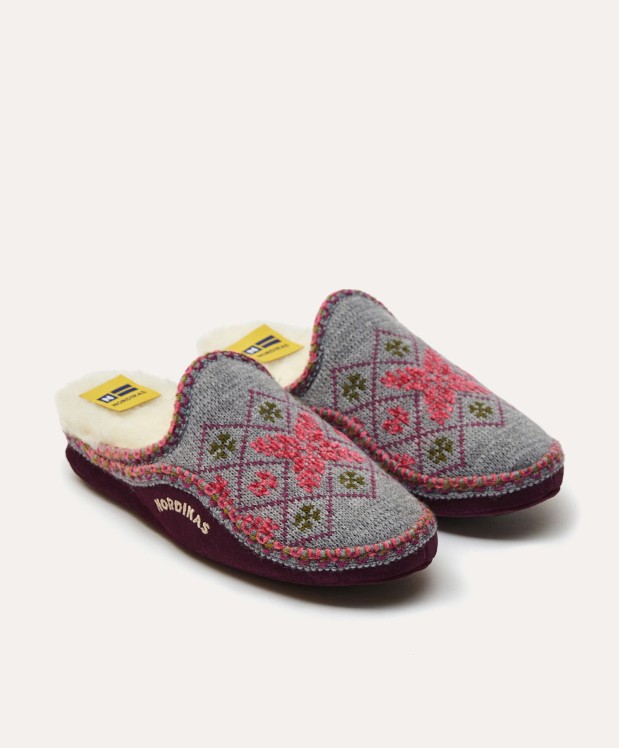 nordikas ZAPATILLAS DE CASA MUJER SNOW GRIS Descuento por venta flash