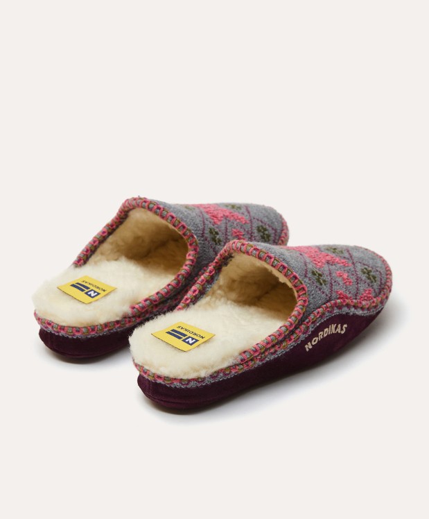 nordikas ZAPATILLAS DE CASA MUJER SNOW GRIS Descuento por venta flash