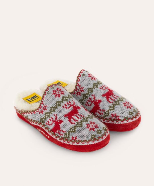 nordikas ZAPATILLAS DE CASA MUJER RENOS ROJO Rebajas online