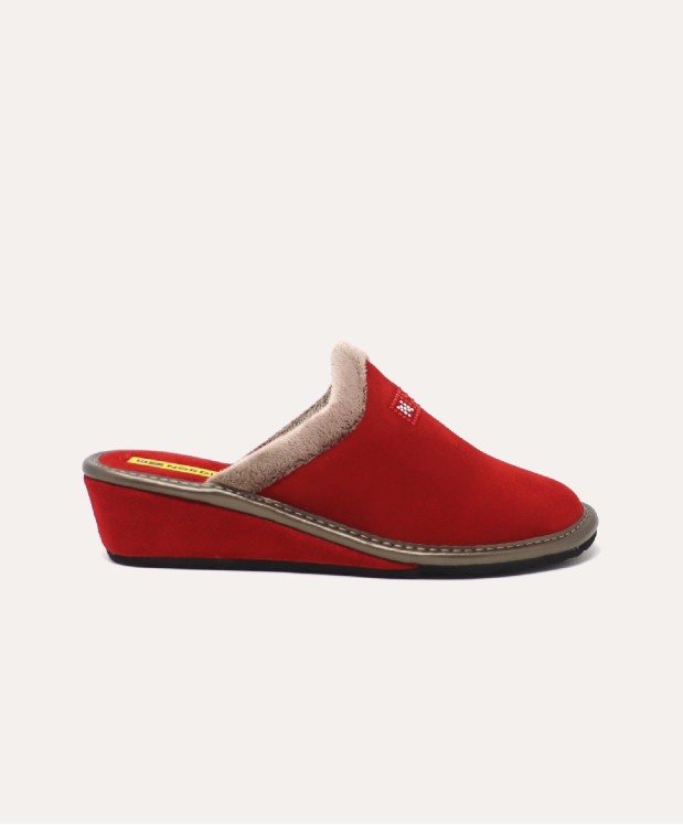 nordikas ZAPATILLAS DE CASA MUJER AFELPADO CEREZA Última moda
