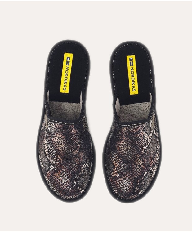 nordikas ZAPATILLAS DE CASA MUJER PITON ONYX Grandes ahorros