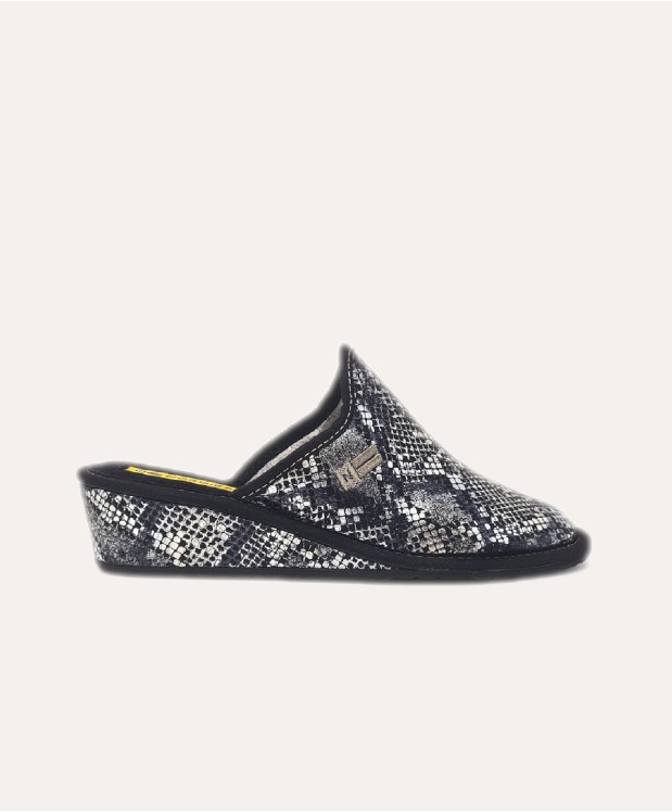nordikas ZAPATILLAS DE CASA MUJER PITON GRAFITO Rebajas de fin de temporada