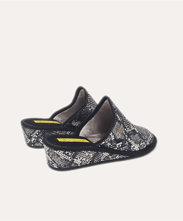 nordikas ZAPATILLAS DE CASA MUJER PITON GRAFITO Rebajas de fin de temporada