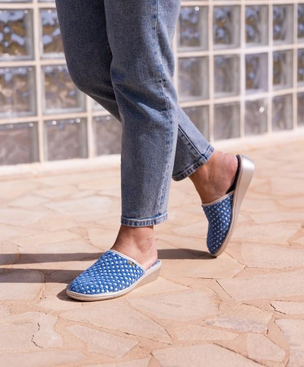 nordikas ZAPATILLAS DE CASA MUJER CIRCLES JEANS Venta caliente