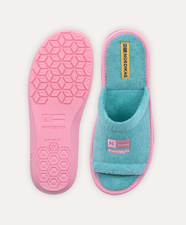 nordikas ZAPATILLAS DE CASA MUJER TOALLA VERDE Los más vendidos