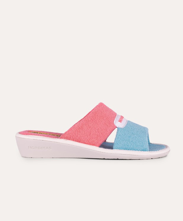 nordikas ZAPATILLAS DE CASA MUJER TOALLA CIELO CORAL Descuento