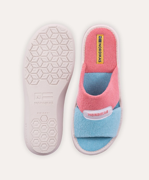 nordikas ZAPATILLAS DE CASA MUJER TOALLA CIELO CORAL Descuento