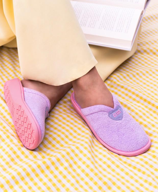 nordikas ZAPATILLAS DE CASA MUJER TOALLA LILA Mejor oferta
