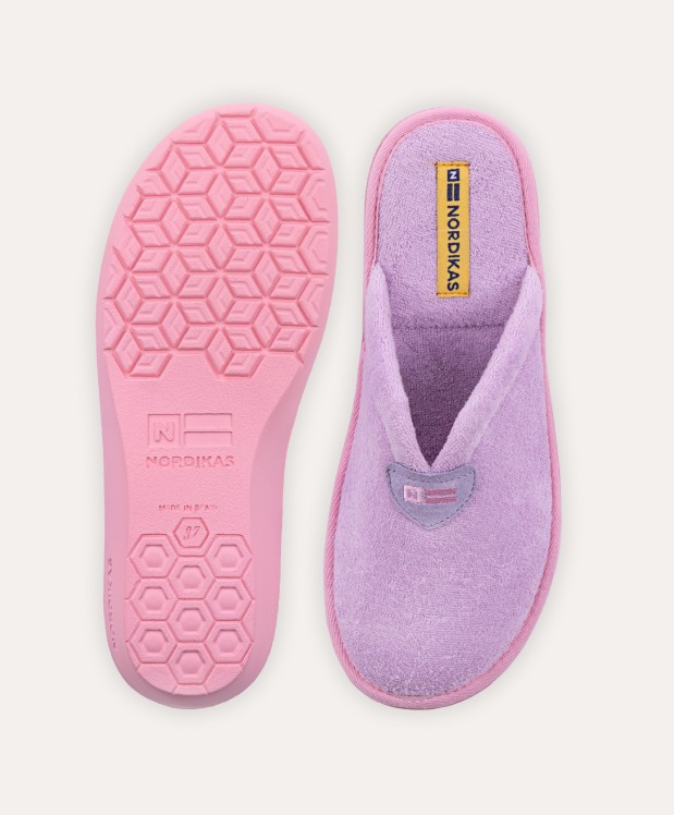 nordikas ZAPATILLAS DE CASA MUJER TOALLA LILA Mejor oferta