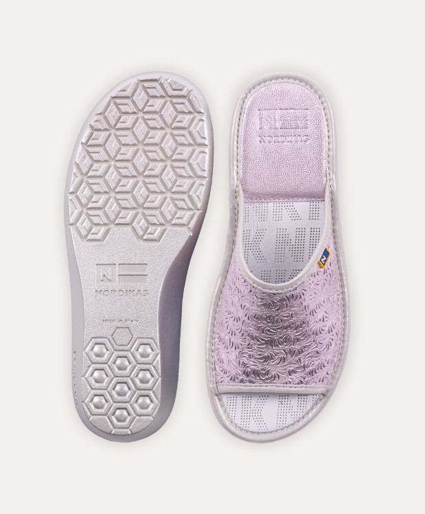 nordikas ZAPATILLAS DE CASA MUJER METALIC MALVA Oferta especial