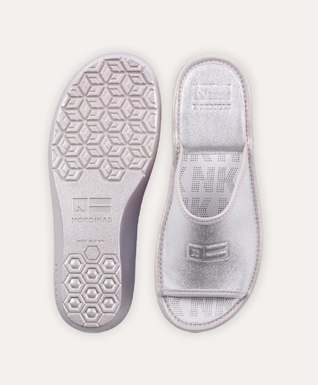 nordikas ZAPATILLAS DE CASA MUJER METALIC PLATA ÚLTIMAS EDICIONES