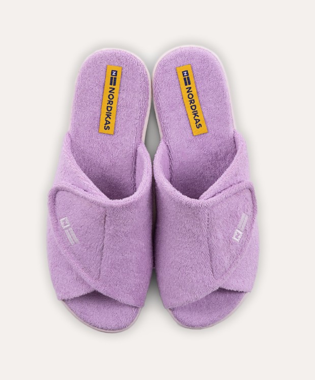 nordikas ZAPATILLAS DE CASA MUJER TOALLA LILA Grandes descuentos