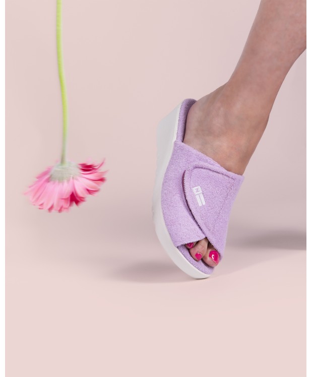 nordikas ZAPATILLAS DE CASA MUJER TOALLA LILA Grandes descuentos