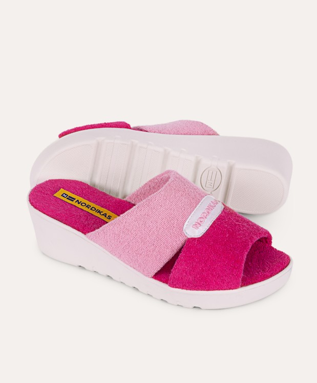 nordikas ZAPATILLAS DE CASA MUJER TOALLA FUXIA Envío internacional gratuito