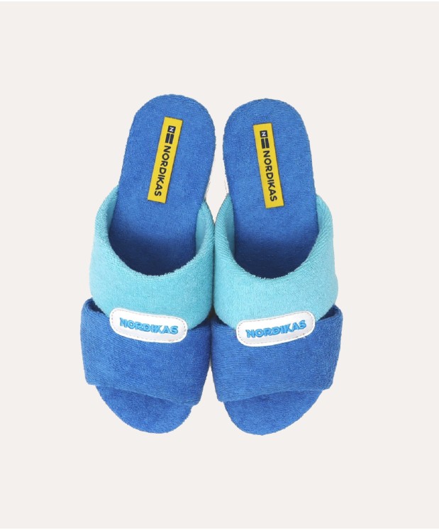 nordikas ZAPATILLAS DE CASA MUJER TOALLA BLUE Tienda de fábrica