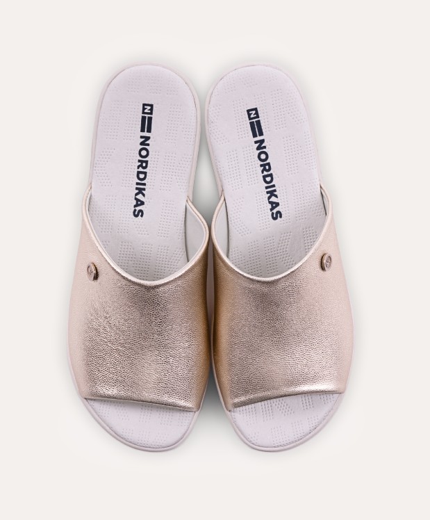 nordikas ZAPATILLAS DE CASA MUJER METALIC PLATINO Precios de Black Friday