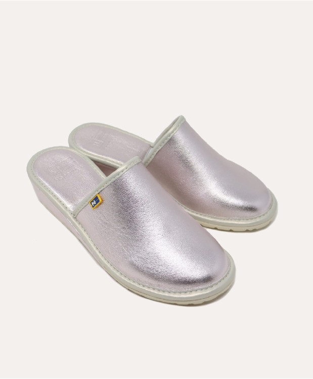 nordikas ZAPATILLAS DE CASA MUJER METALIC PLATA Ofertas de temporada