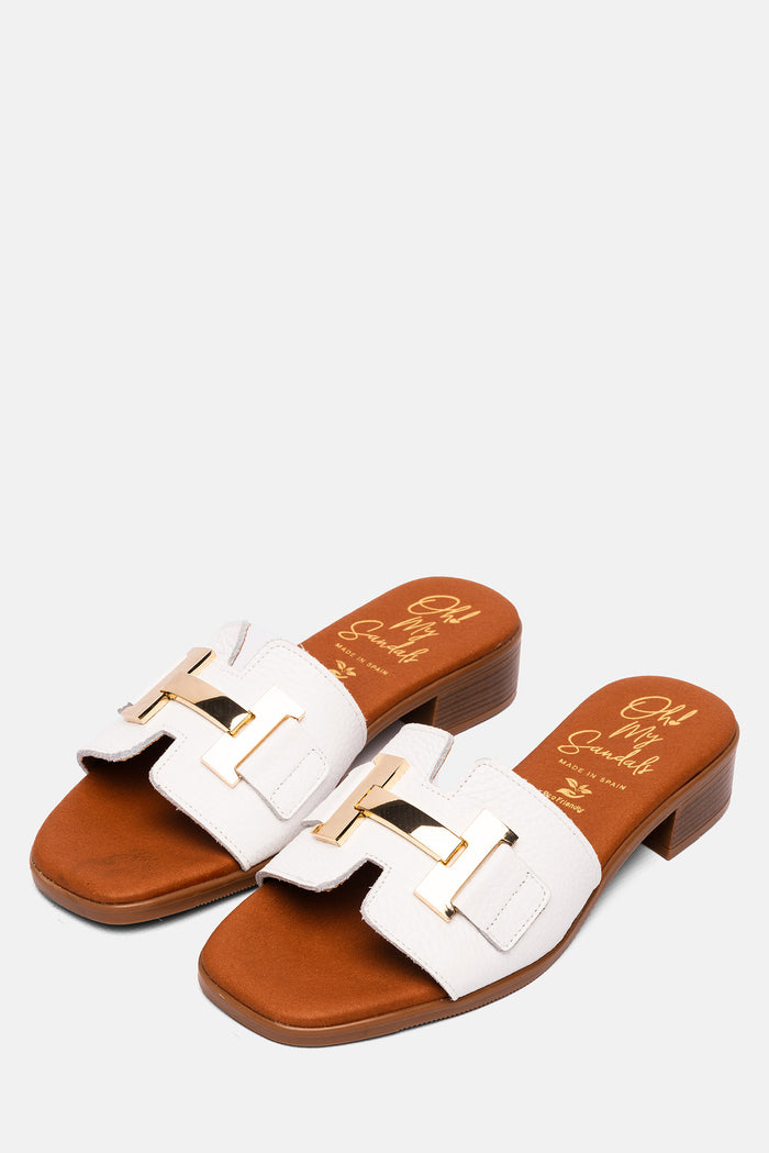 oh my sandals Sandalia Mujer Piel Kamala Blanco Limitado a 3 días