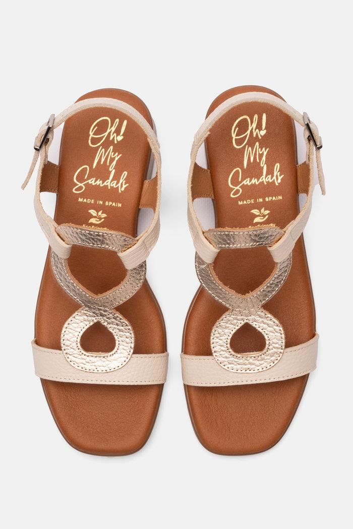 oh my sandals Sandalia Mujer Piel Leila Hielo Libre de impuestos