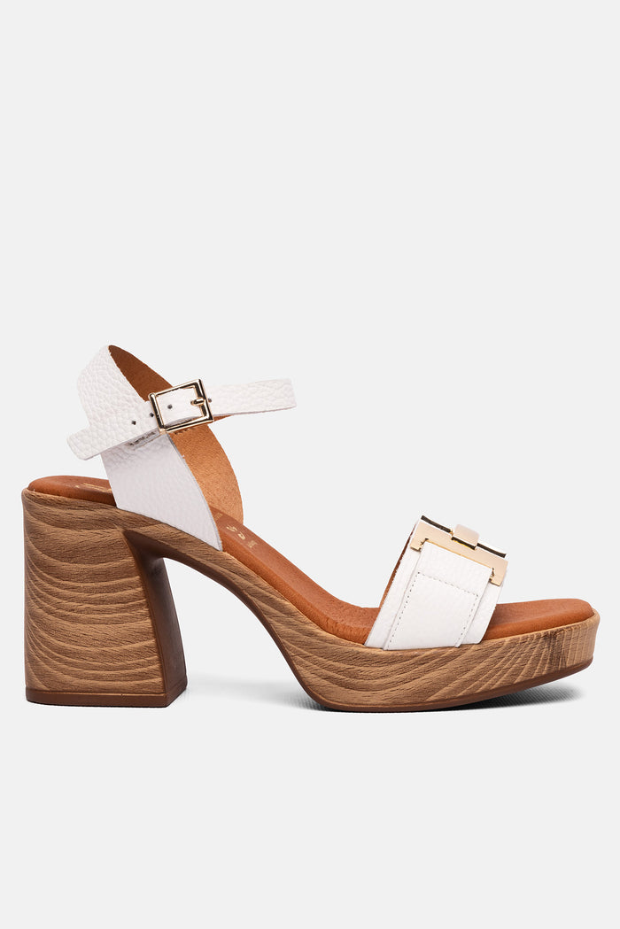 oh my sandals Sandalia Mujer Piel Rosalía Blanco Descuentos del mes