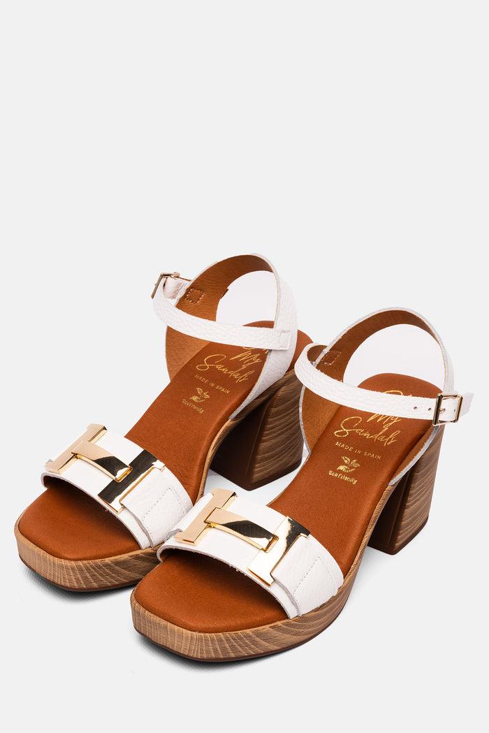 oh my sandals Sandalia Mujer Piel Rosalía Blanco Descuentos del mes