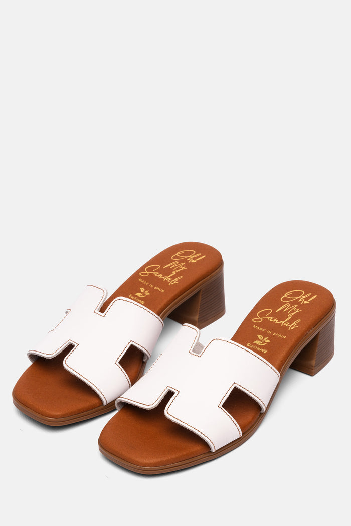 oh my sandals Sandalia Mujer Piel Nancy Blanco Última moda
