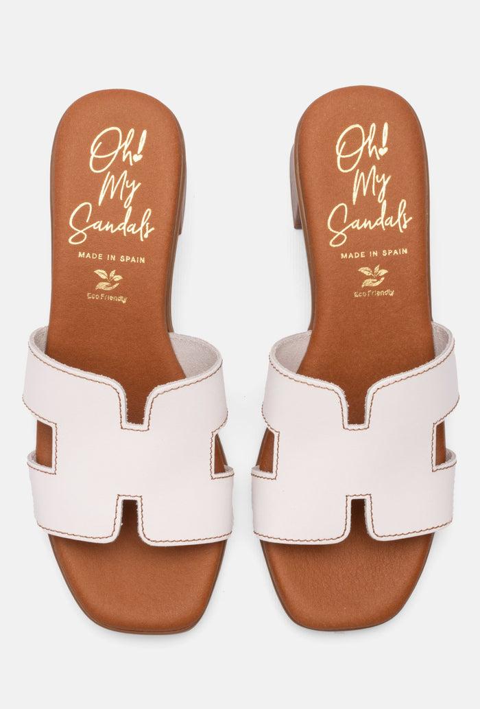 oh my sandals Sandalia Mujer Piel Nancy Blanco Última moda