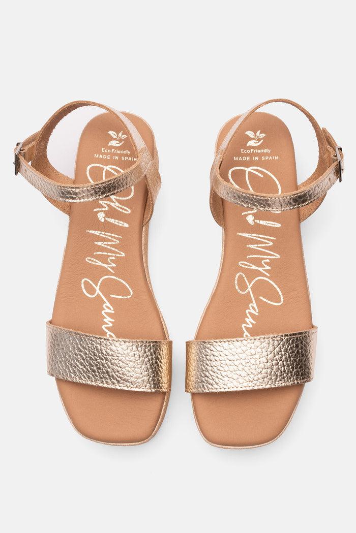 oh my sandals Sandalia Mujer Piel Zoe Champán Rebajas de fin de temporada