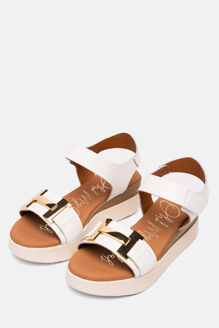 oh my sandals Sandalia Mujer Piel Vega Blanco Rebajas