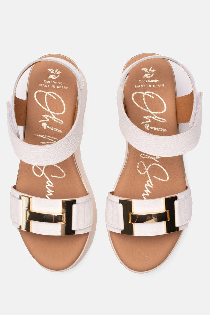 oh my sandals Sandalia Mujer Piel Vega Blanco Rebajas