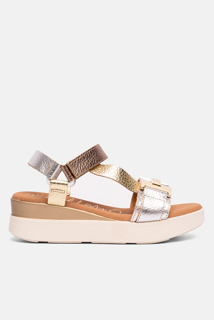 oh my sandals Sandalia Mujer Piel Vania Plata En oferta