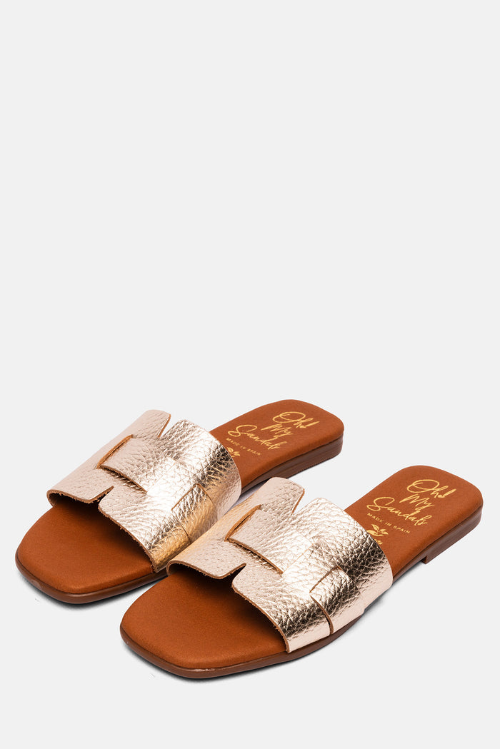 oh my sandals Sandalia Mujer Piel Alexia Champán Gran oferta