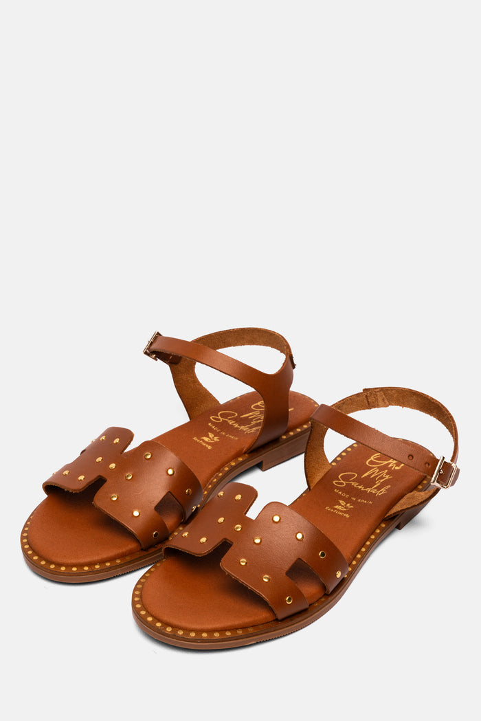 oh my sandals Sandalia Mujer Piel Fiorella Roble Rebajas baratas