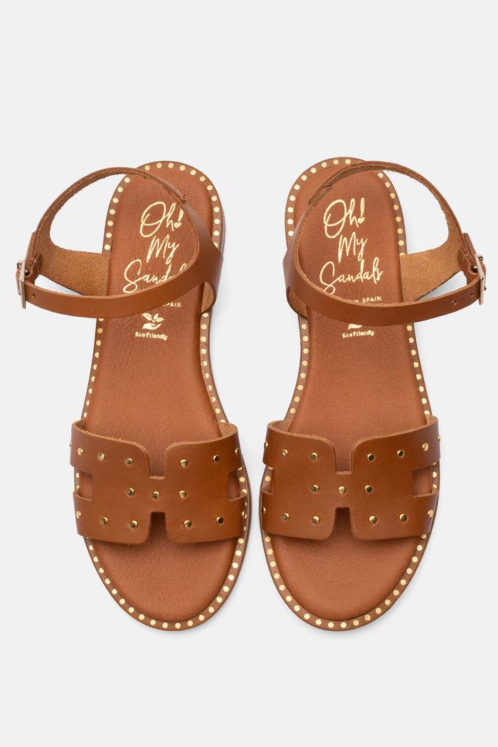 oh my sandals Sandalia Mujer Piel Fiorella Roble Rebajas baratas