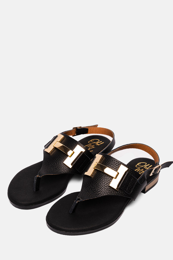 oh my sandals Sandalia Mujer Piel Gisela Negro Descuento