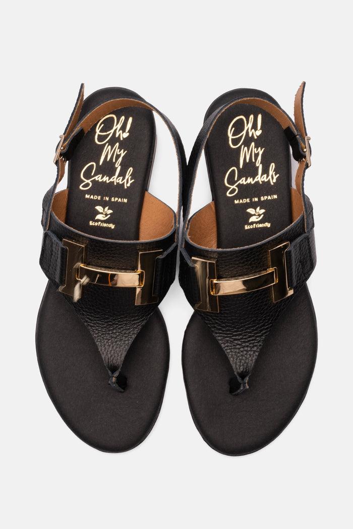 oh my sandals Sandalia Mujer Piel Gisela Negro Descuento