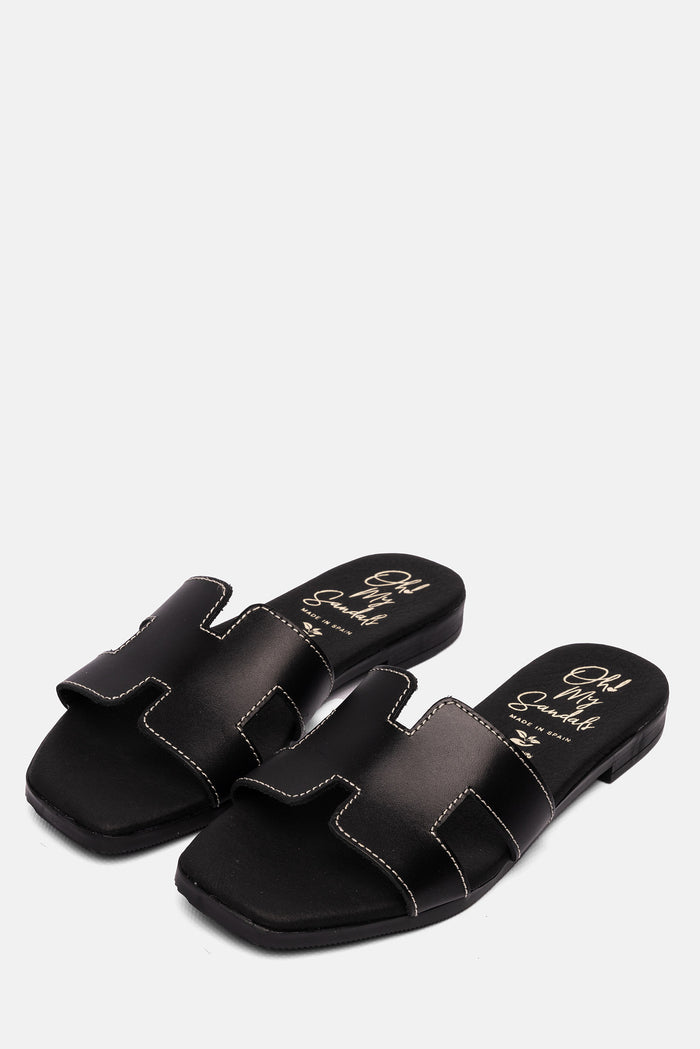 oh my sandals Sandalia Mujer Piel Denise Negro Rebajas online