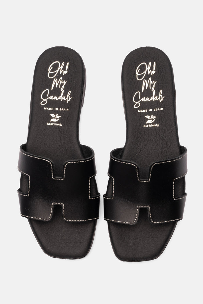 oh my sandals Sandalia Mujer Piel Denise Negro Rebajas online