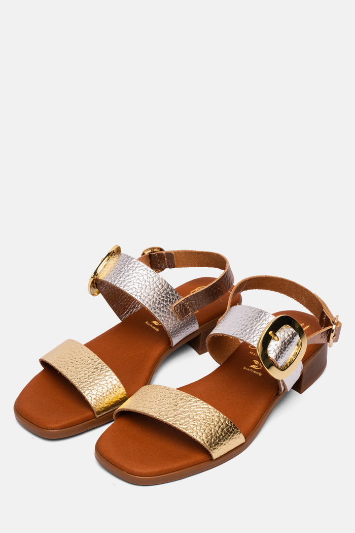 oh my sandals Sandalia Mujer Piel Malena Plata Envío gratis