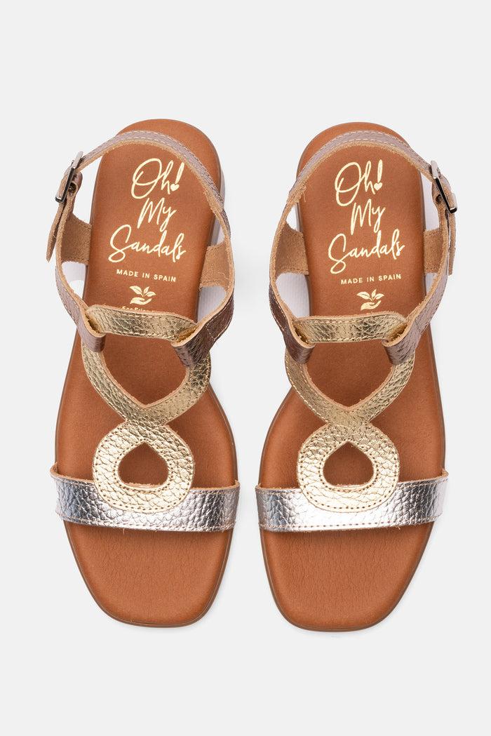 oh my sandals Sandalia Mujer Piel Leila Cava Envío gratis