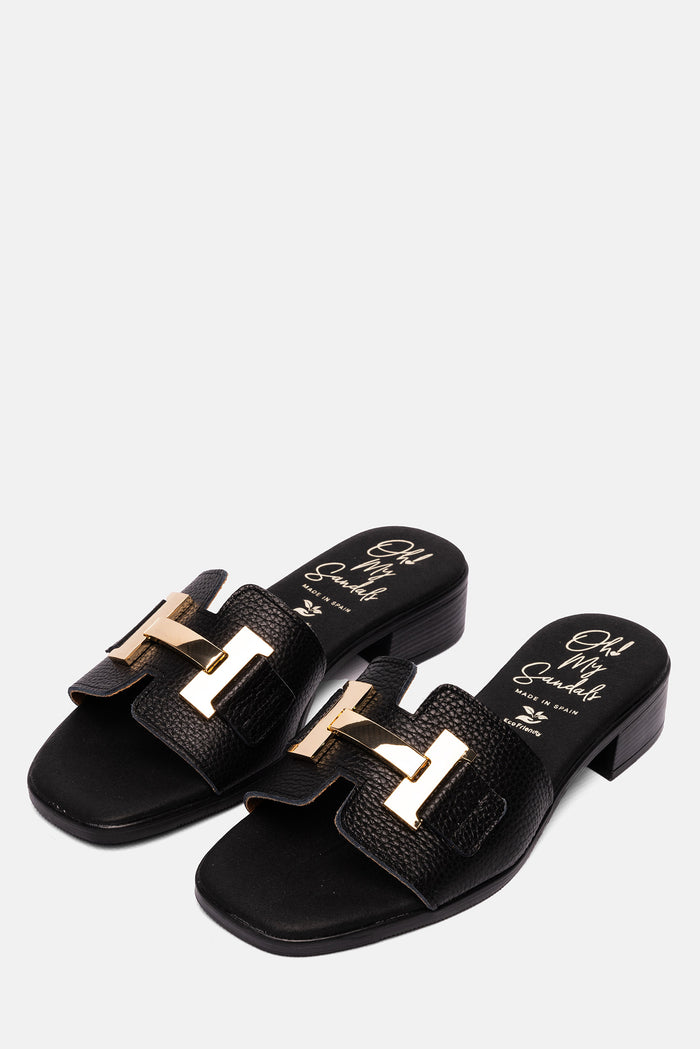 oh my sandals Sandalia Mujer Piel Kamala Negro COMPRAR AHORA