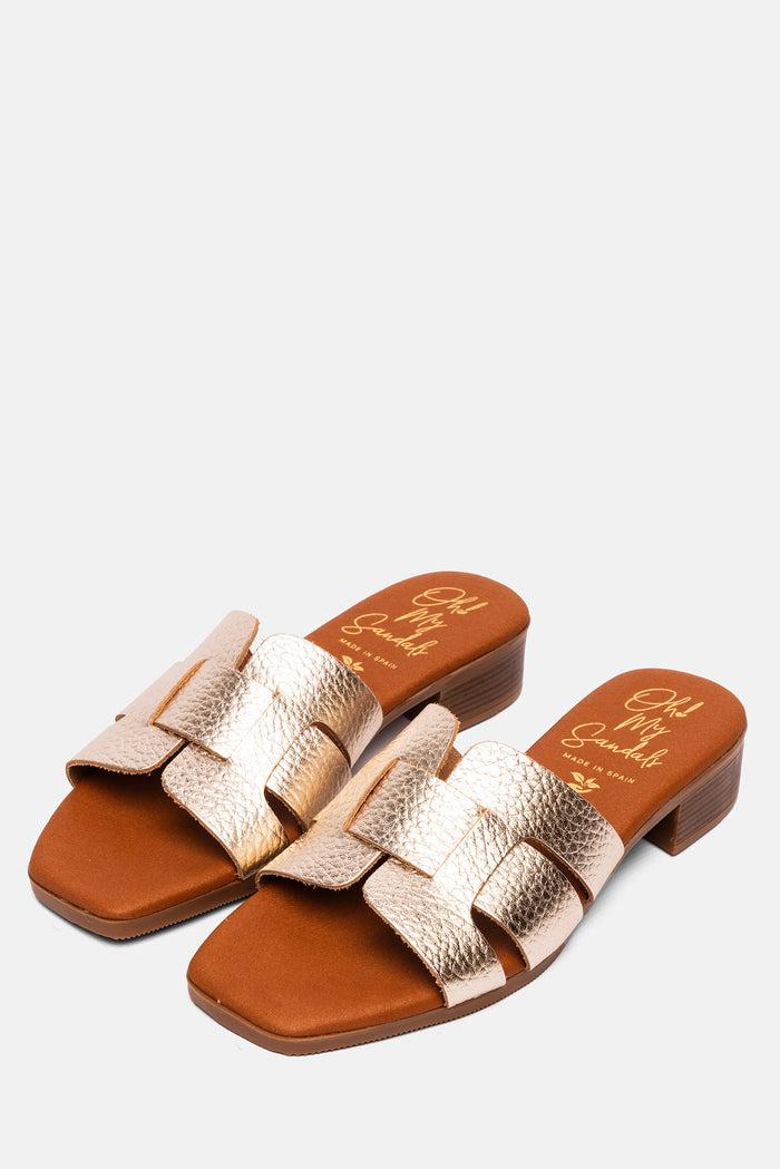 oh my sandals Sandalia Mujer Piel Ingrid Champán Último día