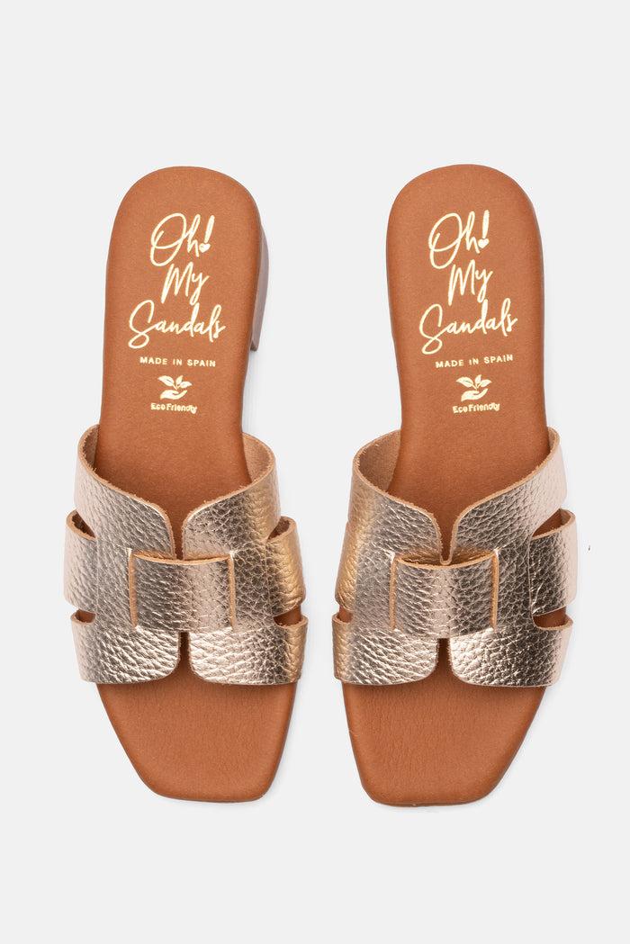 oh my sandals Sandalia Mujer Piel Ingrid Champán Último día