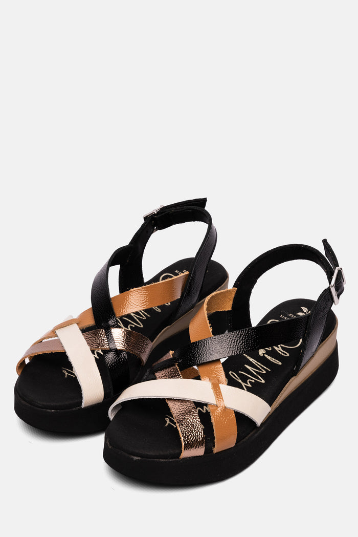 oh my sandals Sandalia Mujer Piel Úrsula Negro Solo hoy