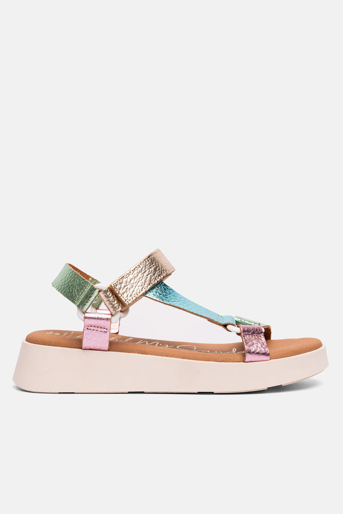 oh my sandals Sandalia Mujer Piel Salma Champán Liquidación