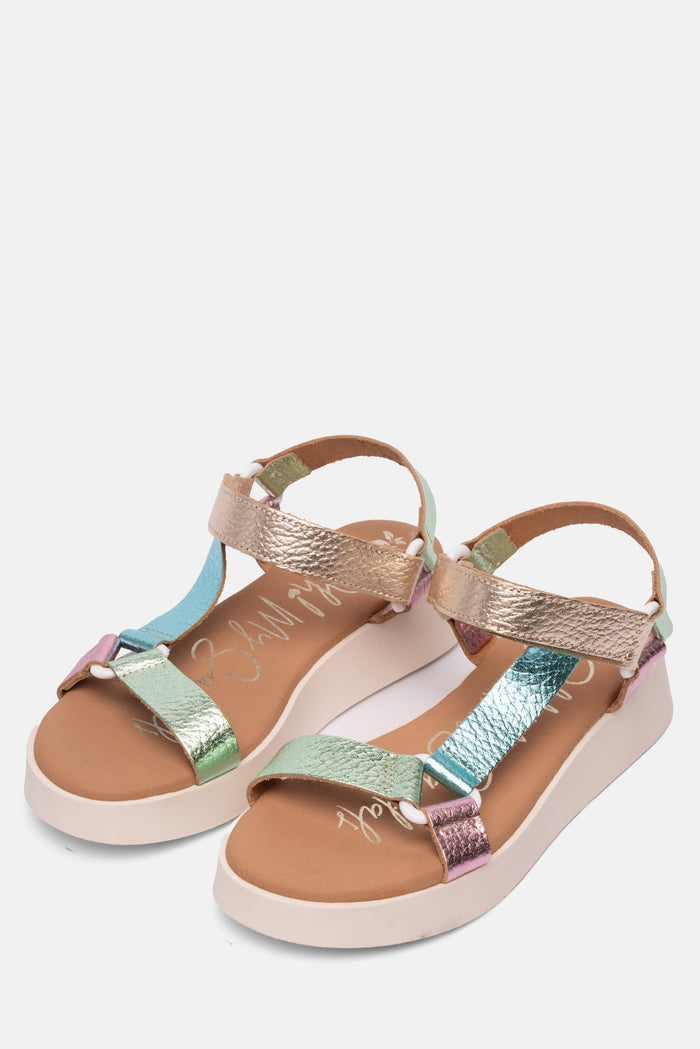 oh my sandals Sandalia Mujer Piel Salma Champán Liquidación