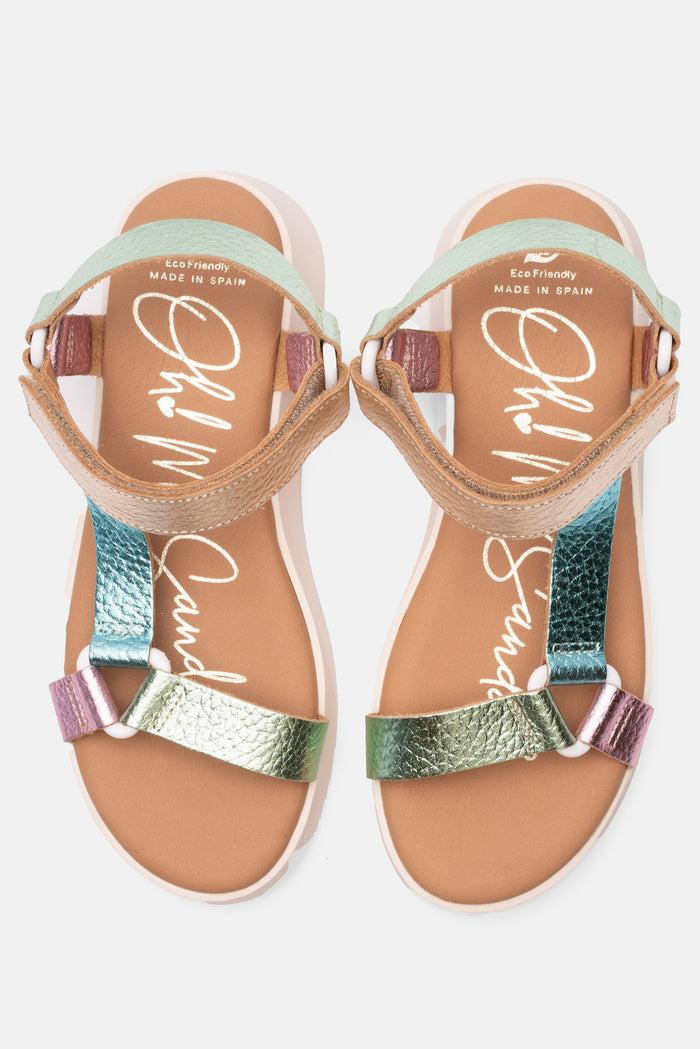 oh my sandals Sandalia Mujer Piel Salma Champán Liquidación