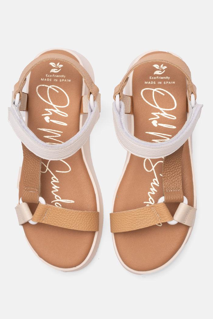 oh my sandals Sandalia Mujer Piel Salma Blanco Envío internacional gratuito